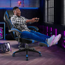 Gaming Chair Racing Style Swivel Chair with Footrest and Adjustable Lumbar Pillow by DirectDeals