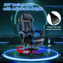 Gaming Chair Racing Style Swivel Chair with Footrest and Adjustable Lumbar Pillow by DirectDeals