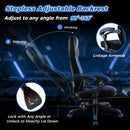 Gaming Chair Racing Style Swivel Chair with Footrest and Adjustable Lumbar Pillow by DirectDeals