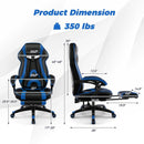 Gaming Chair Racing Style Swivel Chair with Footrest and Adjustable Lumbar Pillow by LJGDeals