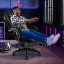Gaming Chair Racing Style Swivel Chair with Footrest and Adjustable Lumbar Pillow by DirectDeals