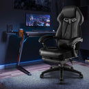 Gaming Chair Racing Style Swivel Chair with Footrest and Adjustable Lumbar Pillow by DirectDeals