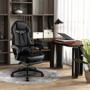 Gaming Chair Racing Style Swivel Chair with Footrest and Adjustable Lumbar Pillow by DirectDeals