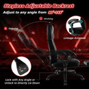 Gaming Chair Racing Style Swivel Chair with Footrest and Adjustable Lumbar Pillow by LJGDeals