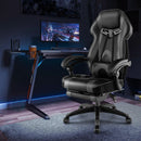 Gaming Chair Racing Style Swivel Chair with Footrest and Adjustable Lumbar Pillow by DirectDeals