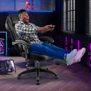 Gaming Chair Racing Style Swivel Chair with Footrest and Adjustable Lumbar Pillow by DirectDeals