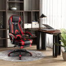 Gaming Chair Racing Style Swivel Chair with Footrest and Adjustable Lumbar Pillow by DirectDeals