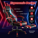 Gaming Chair Racing Style Swivel Chair with Footrest and Adjustable Lumbar Pillow by LJGDeals