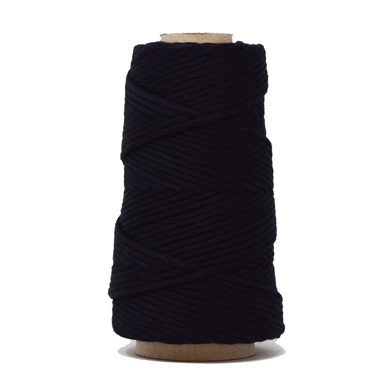COMBED COTTON CONE 4 MM - BLACK COLOR