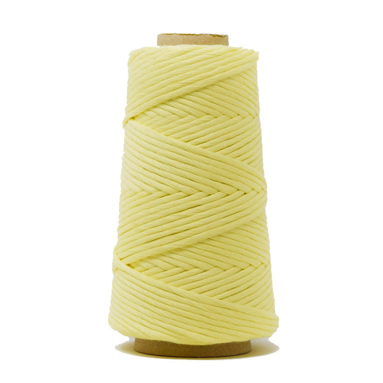COMBED COTTON CONE 4 MM - SOFT YELLOW COLOR
