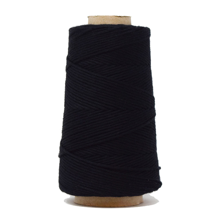 COMBED COTTON CONE 2 MM - BLACK COLOR