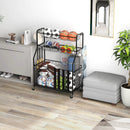 Full Size Bed Frame with Headboard LED Lights and Charging Station by LJGDeals