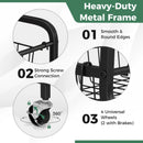 Garage Sports Equipment Organizer with Hooks & Baskets for Basketball-Black by LJGDeals