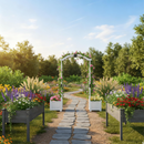 3 Pieces Garden Arbor and Raised Bed Combo Set-Create Your Dream Garden Space by LJGDeals