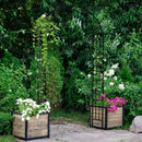 7.5 Feet Metal Garden Arch for Climbing Plants and Outdoor Garden Decor-Black by DirectDeals