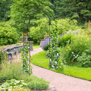 7.5 Feet Metal Garden Arch for Climbing Plants and Outdoor Garden Decor-Black by DirectDeals