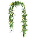 7.5 Feet Metal Garden Arch for Climbing Plants and Outdoor Garden Decor-Black by LJGDeals