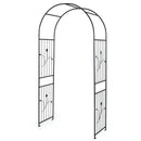 Garden Arch 87 Inches Tall Heavy Duty Metal Arbor Trellis Archway for Climbing Plants by LJGDeals