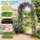 Garden Arch 87 Inches Tall Heavy Duty Metal Arbor Trellis Archway for Climbing Plants by LJGDeals
