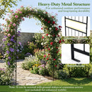 Garden Arch 87 Inches Tall Heavy Duty Metal Arbor Trellis Archway for Climbing Plants by LJGDeals