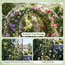 Garden Arch 87 Inches Tall Heavy Duty Metal Arbor Trellis Archway for Climbing Plants by LJGDeals