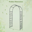 Garden Arch 87 Inches Tall Heavy Duty Metal Arbor Trellis Archway for Climbing Plants by DirectDeals