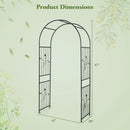 Garden Arch 87 Inches Tall Heavy Duty Metal Arbor Trellis Archway for Climbing Plants by LJGDeals