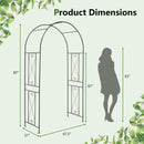 Garden Arch Arbor Trellis Patio Plant Stand Rack Archway-Black