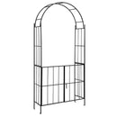 Garden Arch Arbor Trellis with Gate Patio Plant Stand Archway-Black by LJGDeals