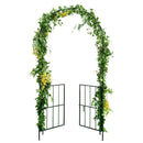 Garden Arch Arbor Trellis with Gate Patio Plant Stand Archway-Black by LJGDeals