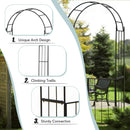 Garden Arch Arbor Trellis with Gate Patio Plant Stand Archway-Black by LJGDeals