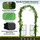 Garden Arch Arbor Trellis with Gate Patio Plant Stand Archway-Black by LJGDeals