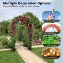 Garden Arch Arbor Trellis with Gate Patio Plant Stand Archway-Black by LJGDeals