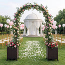 Garden Arch Trellis with 2 Self-watering Planter Boxes for Party Yard Lawn by LJGDeals