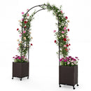 Garden Arch Trellis with 2 Self-watering Planter Boxes for Party Yard Lawn by DirectDeals