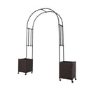Garden Arch Trellis with 2 Self-watering Planter Boxes for Party Yard Lawn by LJGDeals