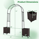 Garden Arch Trellis with 2 Self-watering Planter Boxes for Party Yard Lawn by DirectDeals