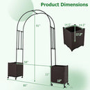 Garden Arch Trellis with 2 Self-watering Planter Boxes for Party Yard Lawn by LJGDeals