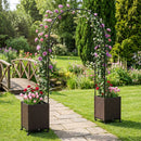 Garden Arch Trellis with 2 Self-watering Planter Boxes for Party Yard Lawn by LJGDeals