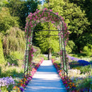 7.5 Feet Garden Arch Trellis with PE Coated Metal Structure by LJGDeals