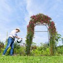 7.5 Feet Garden Arch Trellis with PE Coated Metal Structure by LJGDeals