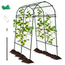 7.5 Feet Garden Arch Trellis with PE Coated Metal Structure by LJGDeals