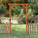 7/7.5 Feet Garden Arch Wooden Arbor Outdoor Wood Trellis for Climbing Plants by LJGDeals