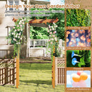 7/7.5 Feet Garden Arch Wooden Arbor Outdoor Wood Trellis for Climbing Plants by LJGDeals