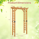 7/7.5 Feet Garden Arch Wooden Arbor Outdoor Wood Trellis for Climbing Plants by LJGDeals