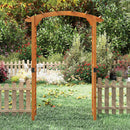 7/7.5 Feet Garden Arch Wooden Arbor Outdoor Wood Trellis for Climbing Plants by LJGDeals