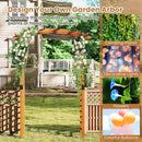 7/7.5 Feet Garden Arch Wooden Arbor Outdoor Wood Trellis for Climbing Plants by LJGDeals
