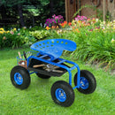 Red/Green Garden Cart Rolling Work Seat With Heavy Duty Tool Tray Gardening Planting by LJGDeals