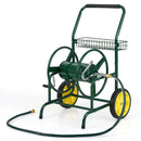 Garden Hose Reel Cart with 2 Wheels and Storage Basket by LJGDeals