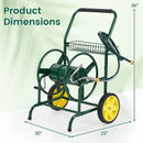 Garden Hose Reel Cart with 2 Wheels and Storage Basket by LJGDeals